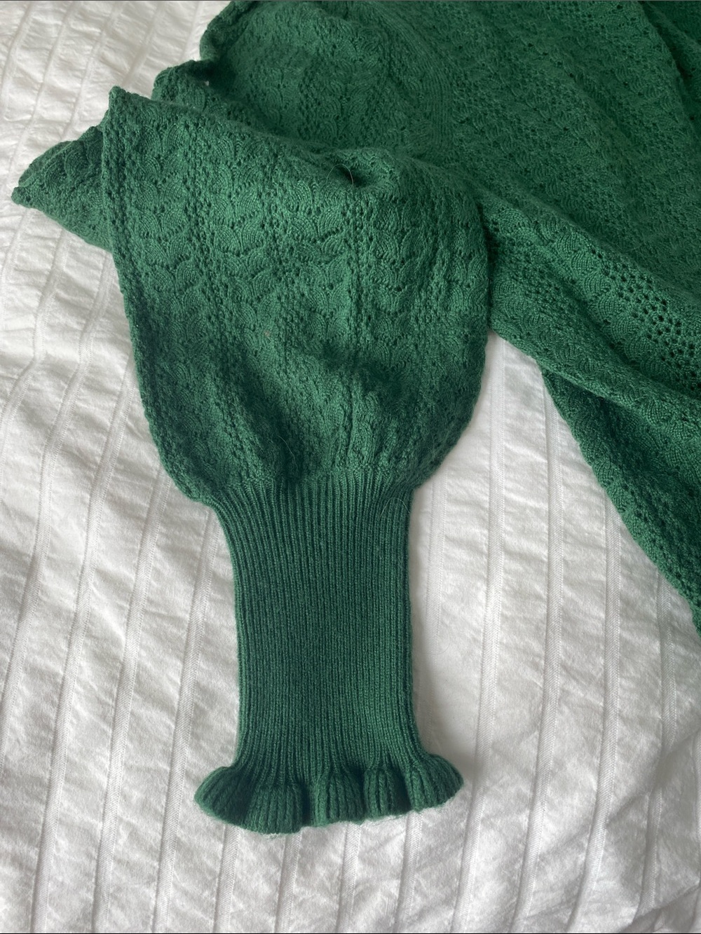 Boden Pointelle Ruffle Sweater - Picture 9 of 12
